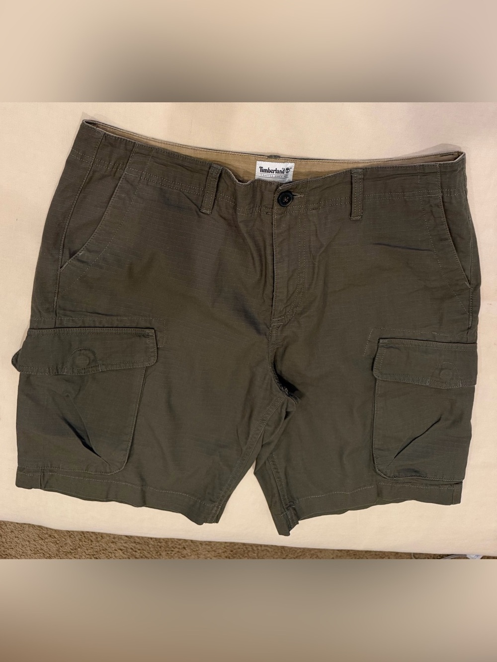 Timberland Men's Olive Utility Cargo Shorts